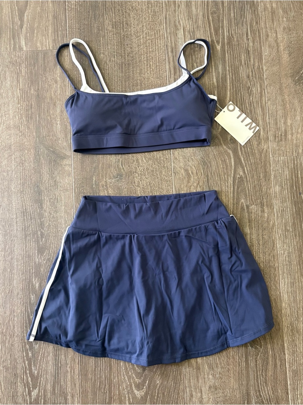 Wilo the Label Double Layer Bra & Tennis Skirt Set - Size Medium NEW! - Picture 2 of 6